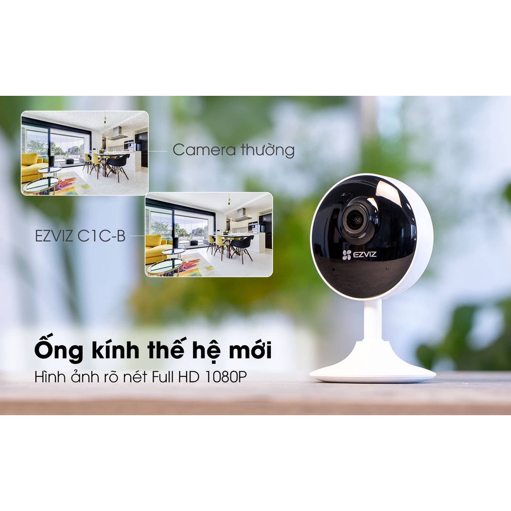 Camera wifi Ezviz C1C-B Đàm thoại 2 chiều, độ phân giải full HD 2.0MP - Hàng chính hãng