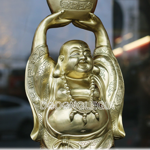Tượng Phật Di Lặc Bằng Đồng Cattut Cao 35cm Phong Thủy Lê Gia
