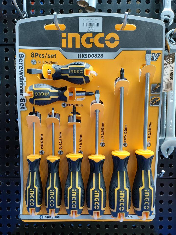 BỘ 8 TUỐC NƠ VÍT DẸP VÀ BAKE ĐA NĂNG INGCO HKSD0828 - HÀNG CHÍNH HÃNG
