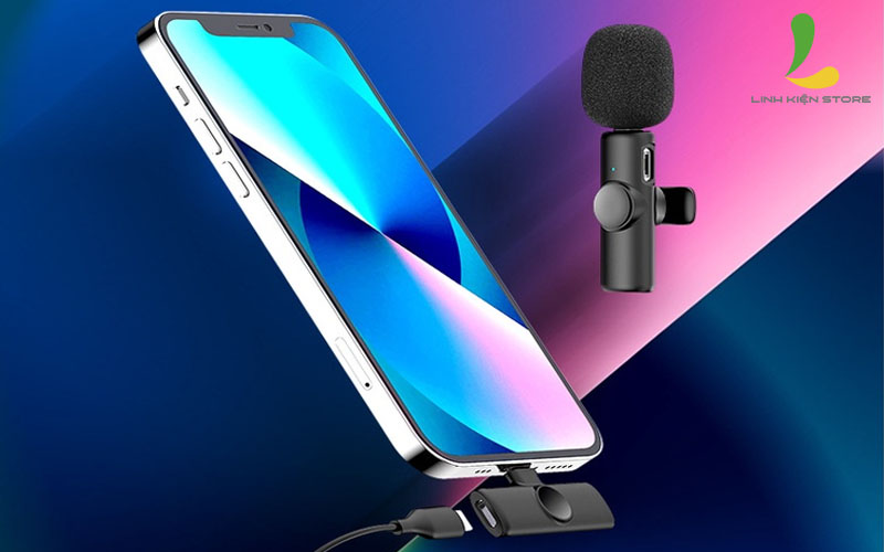 Micro thu âm không dây GoChek A01 - Microphone ghi âm kẹp ve áo hỗ trợ cổng cắm Type C hệ điều hành Androidd - Hàng chính hãng