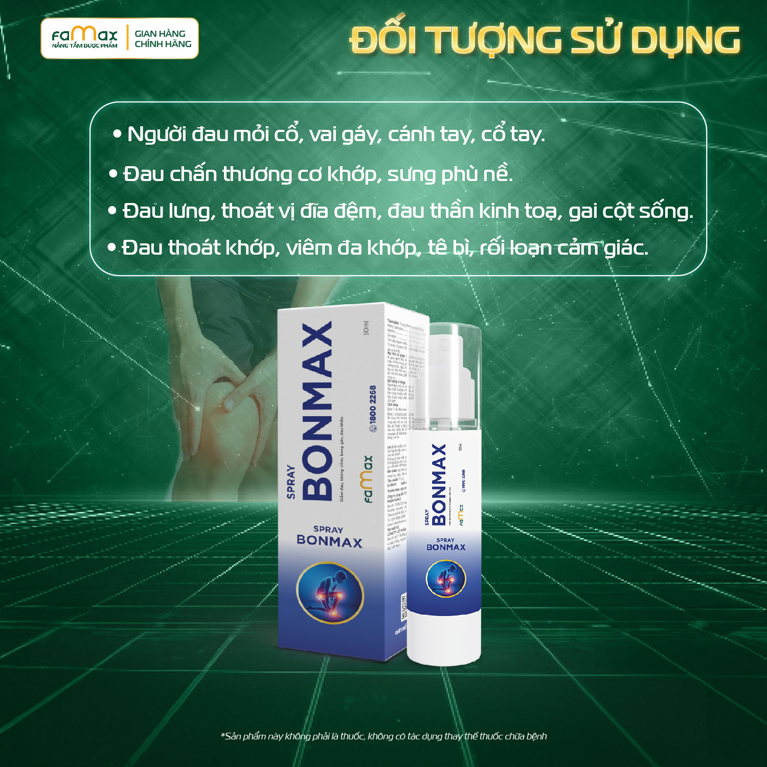 [FAMAX] Combo khoẻ khớp - chắc xương Bonmax 30 viên và Spray Bonmax xịt giảm đau xương khớp