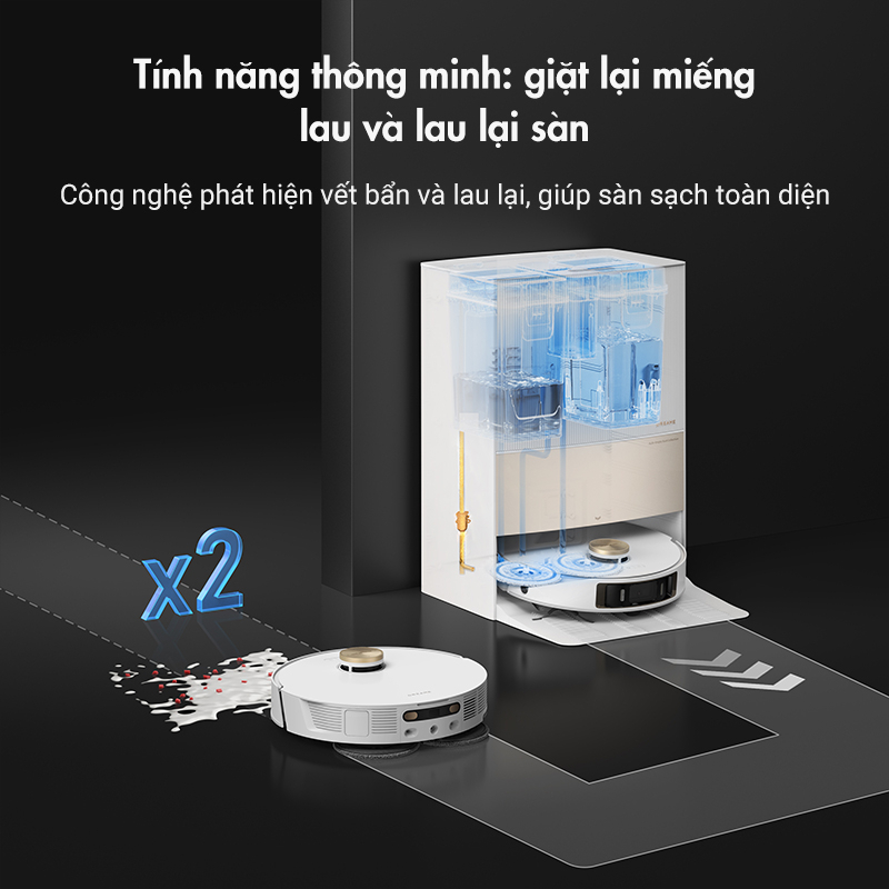 Robot hút bụi lau nhà thông minh L20 Ultra - Lực hút 7000Pa, Tự động giặt và sấy khô giẻ, Tự động thêm nước lau - BẢN QUỐC TẾ, HÀNG CHÍNH HÃNG - BH 24 THÁNG