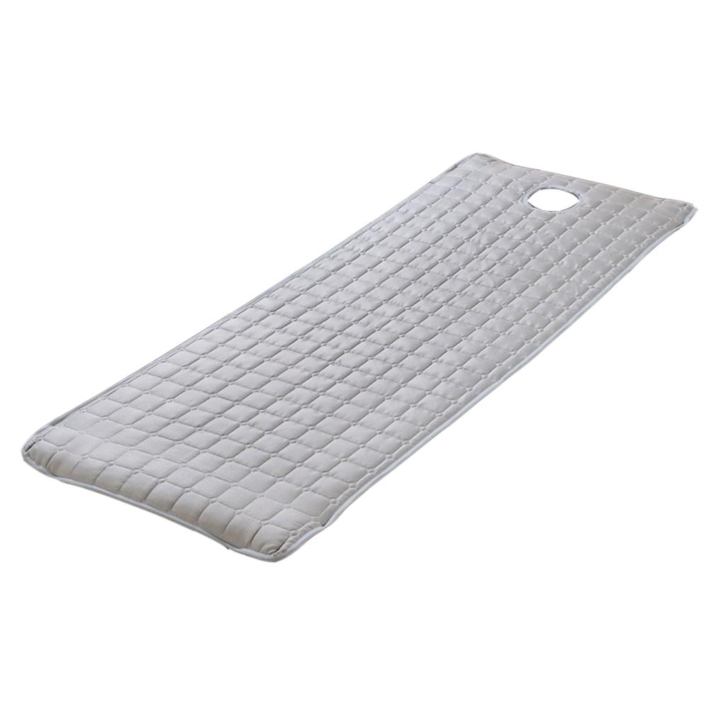 2 Nonslip Massage Table Sheet Cover with Elastic Band 190x80cm White Grey