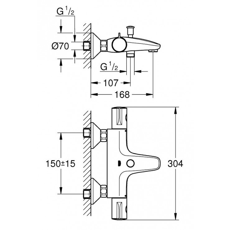 Bộ trộn nổi ổn định nhiệt Grohe 34567000