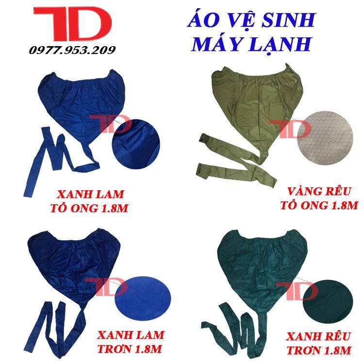 Áo vệ sinh máy lạnh cao cấp vải tổ ong dùng cho loại máy từ 1HP đến 3HP, áo vệ sinh máy lạnh 1.8m, áo vệ sinh loại trơn