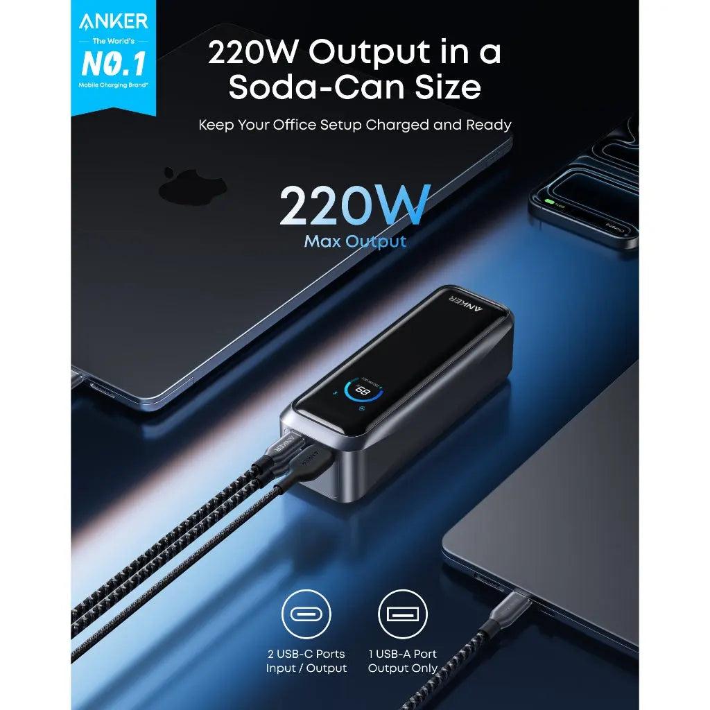 Sạc dự phòng Anker Prime 2C1A 20000mah Đen (Black) A110B - Hàng Chính Hãng