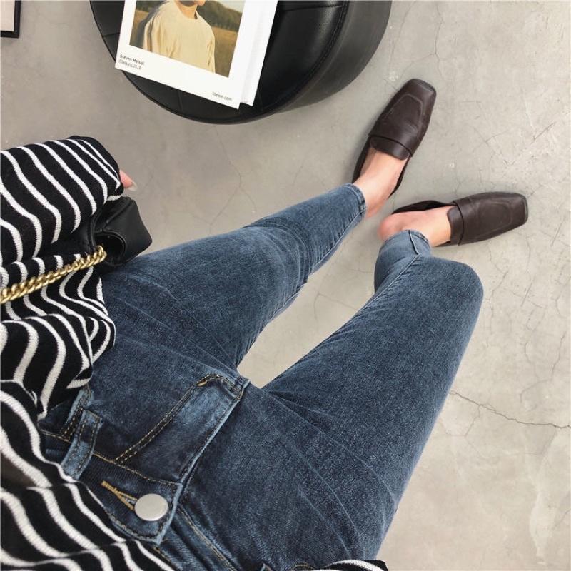 Quần Skinny Lưng Cao Siêu Co Giãn Không Phai Màu