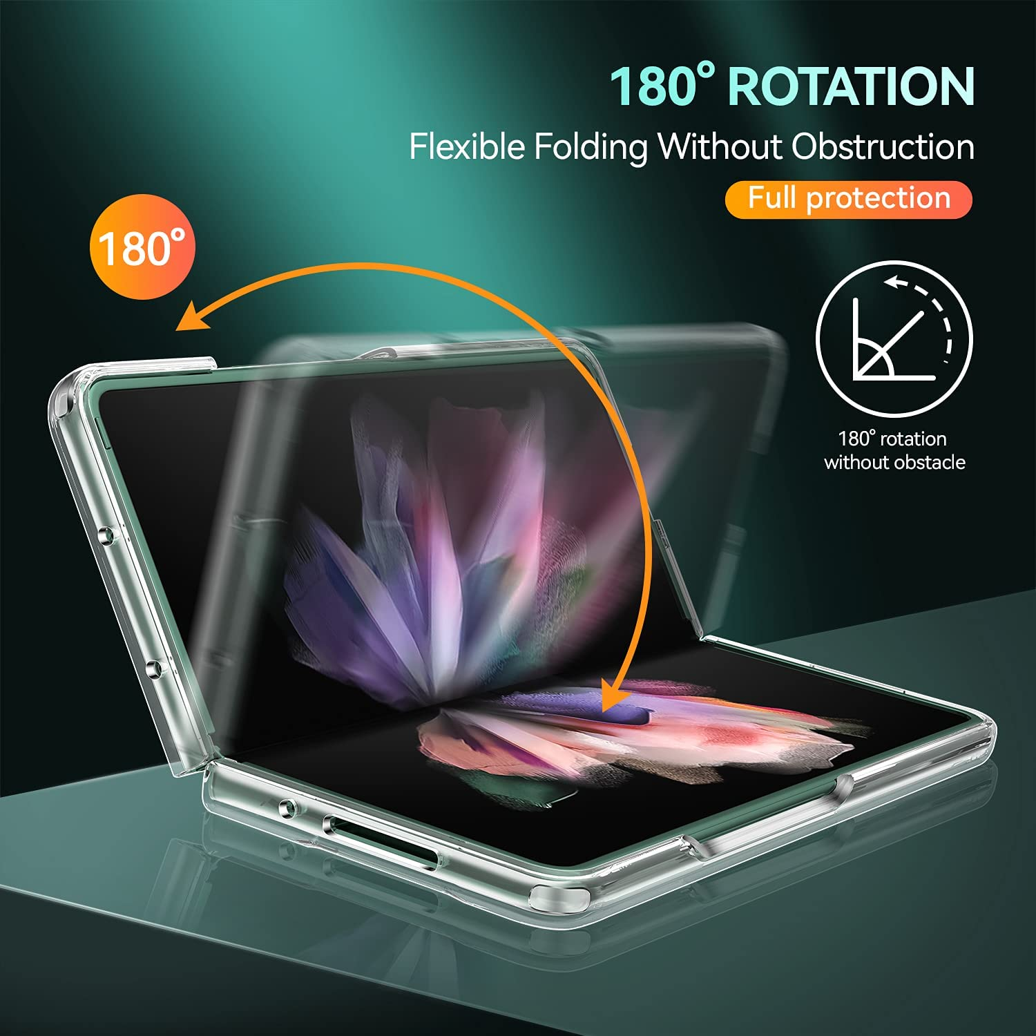 Ốp lưng chống sốc cho Samsung Galaxy Z Fold 3 hiệu Likgus Glitter siêu mỏng 1.5mm độ trong tuyệt đối, chống trầy xước, chống ố vàng, tản nhiệt tốt - hàng nhập khẩu