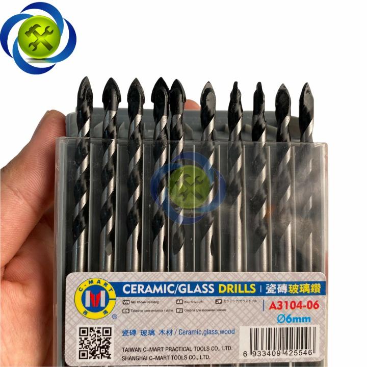 Mũi khoan gạch men 6mm C-Mart A3104-06 màu đen