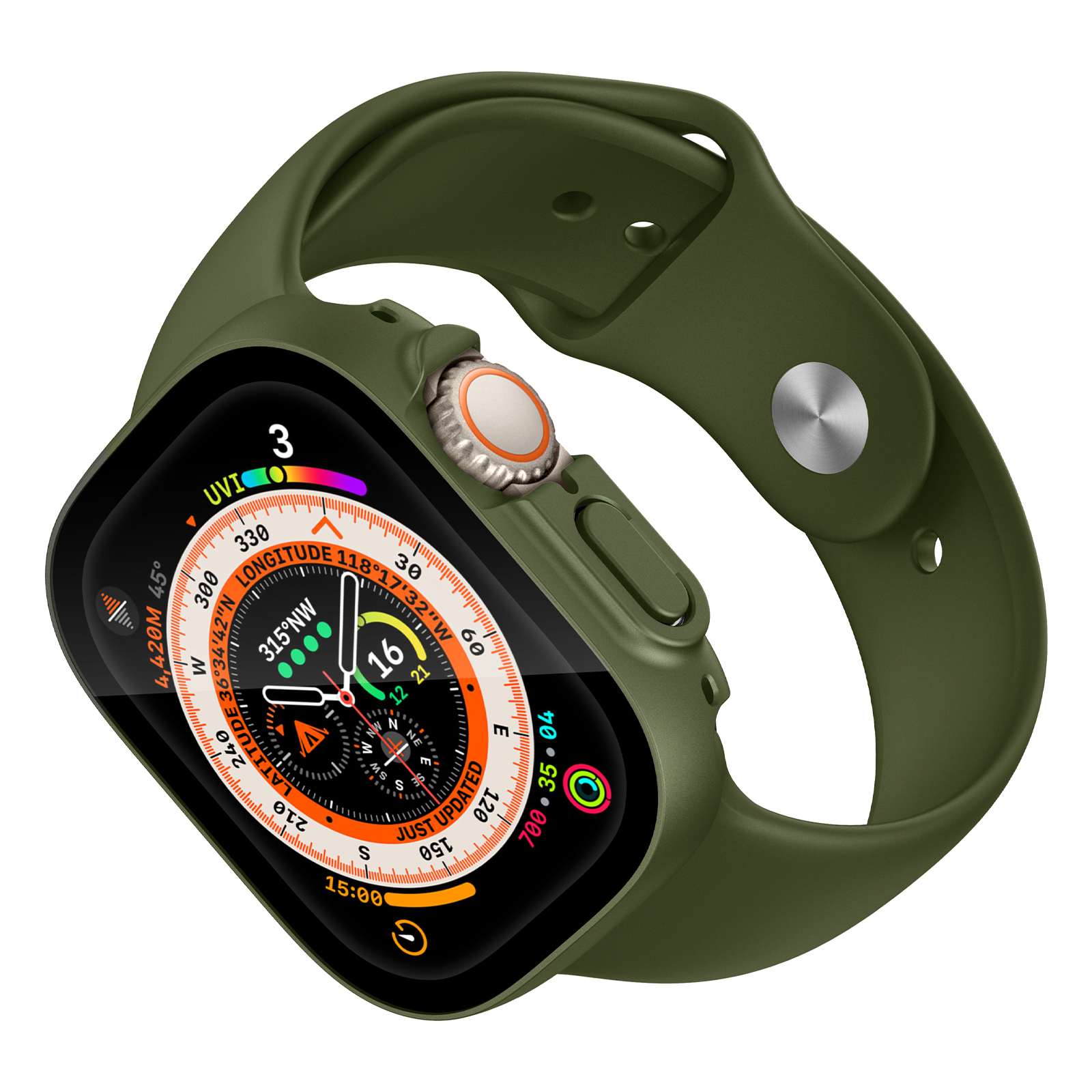 Ốp Case PC Mặt Kính Cường Lực Colorful cho Apple Watch Ultra / Apple Watch Ultra 2 49mm - Hàng Chính Hãng