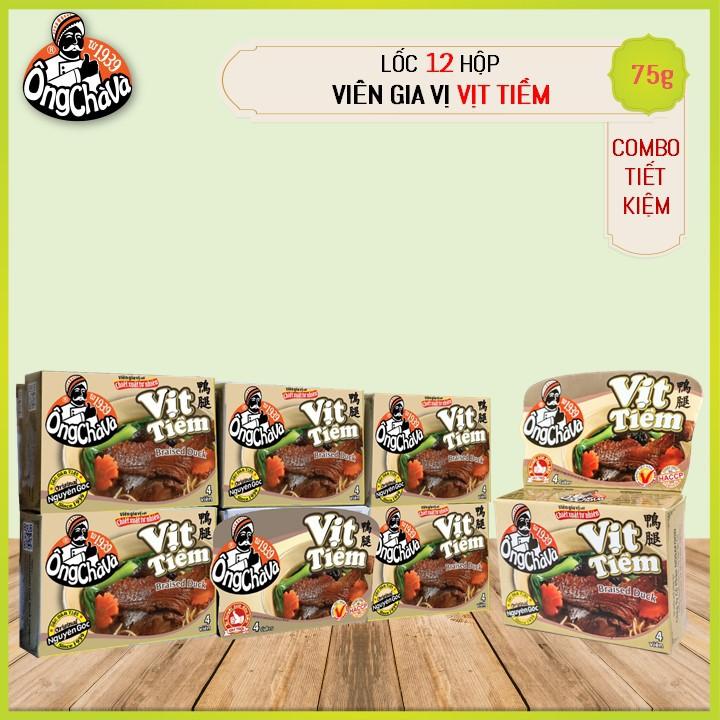 Combo 12 Hộp Viên Gia Vị Vịt Tiềm Ông Chà Và 75g (Braised Duck Seasoning Cubes)