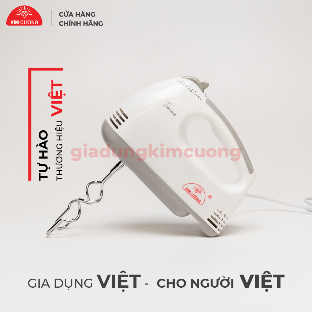 Máy Đánh Trứng Cầm Tay Kim Cương Mini 7 Cấp Độ - Hàng Chính Hãng