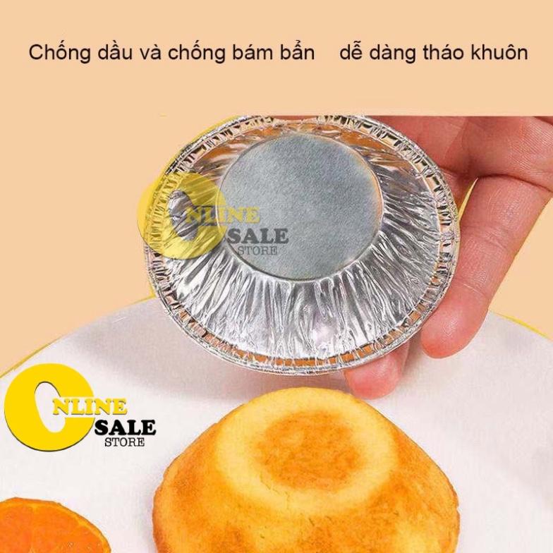 Set 50 khuôn giấy bạc nướng bánh đựng đồ nướng tiện dụng