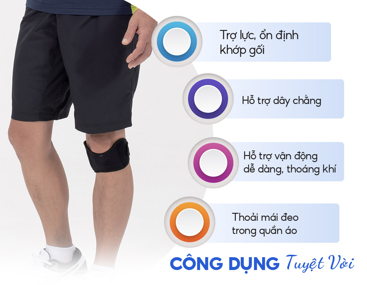 Đai bảo vệ khớp gối loại vừa Phiten Metax Supporter Knee Band