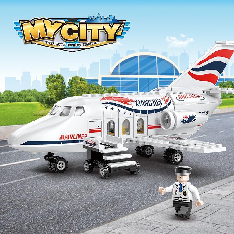 Bộ lắp ráp mô hình Máy bay Thành phố My City- Mẫu 855F trắng