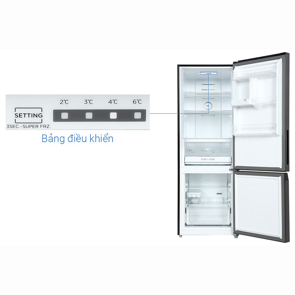 Tủ lạnh Toshiba Inverter 325 lít GR-RB410WE-PMV - Hàng chính hãng - Giao tại Hà Nội và 1 số tỉnh toàn quốc