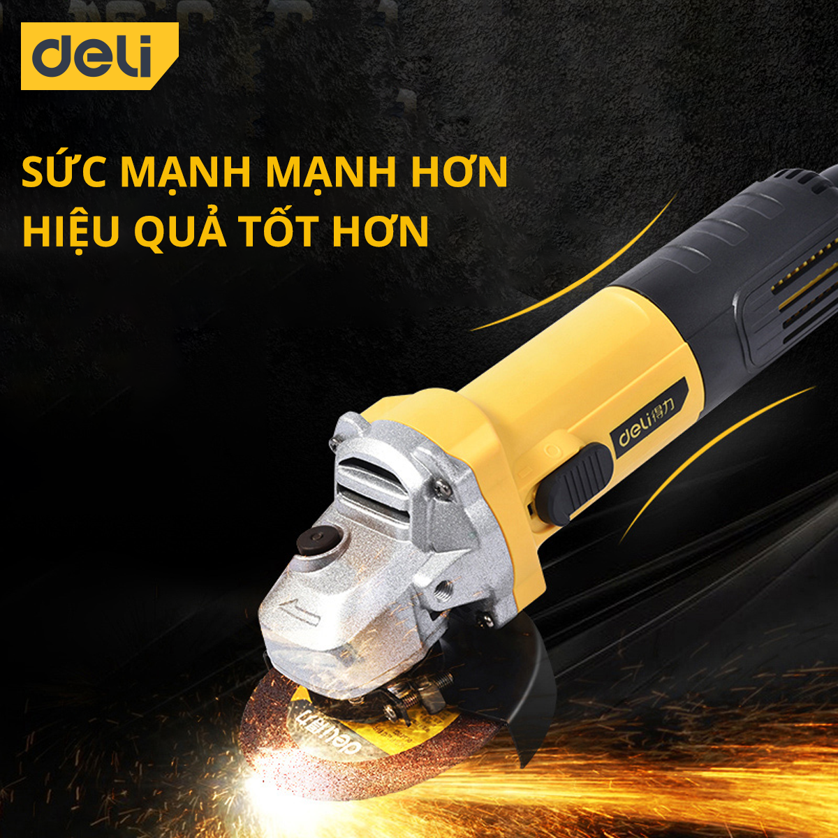 Máy Cắt Cầm Tay Mài Góc Deli Cao Cấp Chính Hãng Chất Lượng Cao - Công Suất 760W - Bảo Hành 12 Tháng - DL6372