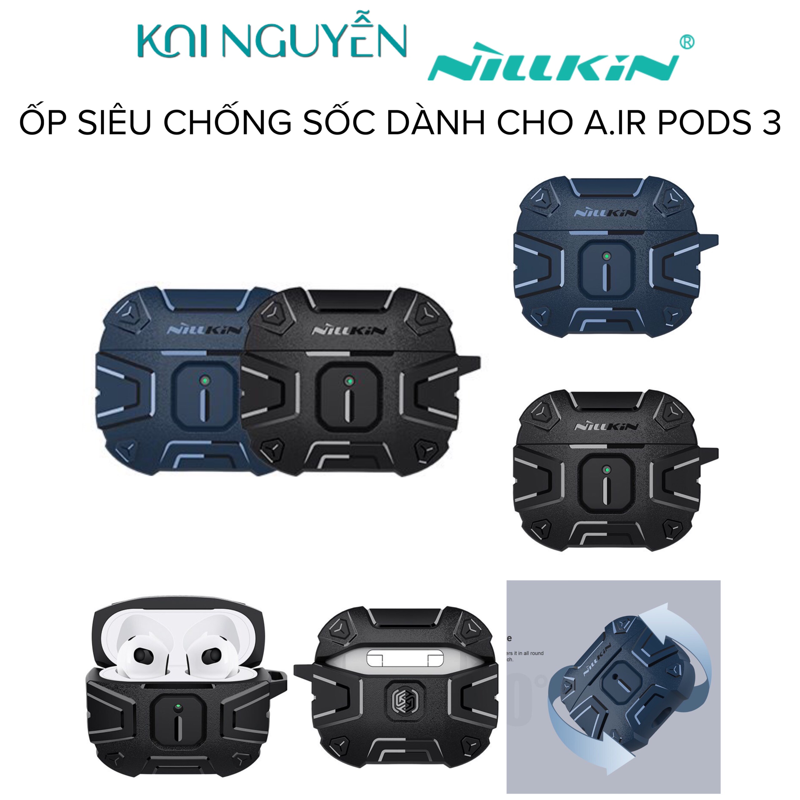 Ốp Case Ốp Nillkin Explorer Dành Cho Airpods 3, Nhiều Màu Sắc - Hàng Chính Hãng