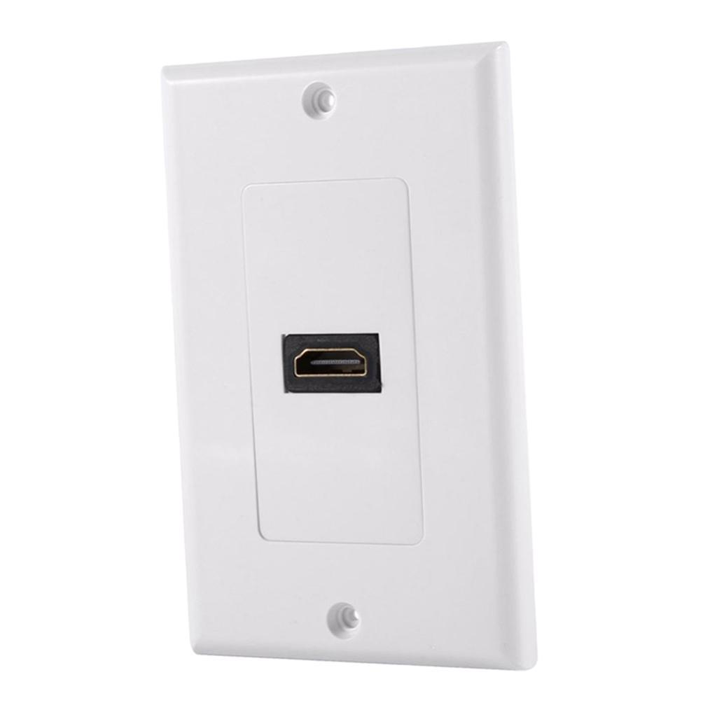 2 Pack HDMI Wall Face Plate Outlet Cover for TV Home Theater Wall Decoration