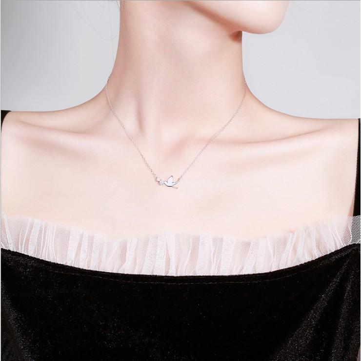 Dây Chuyền Bạc Nữ Hình Hạc Hy Vọng Hàng Thiết Kế - Bảo Ngọc Jewelry DB1588