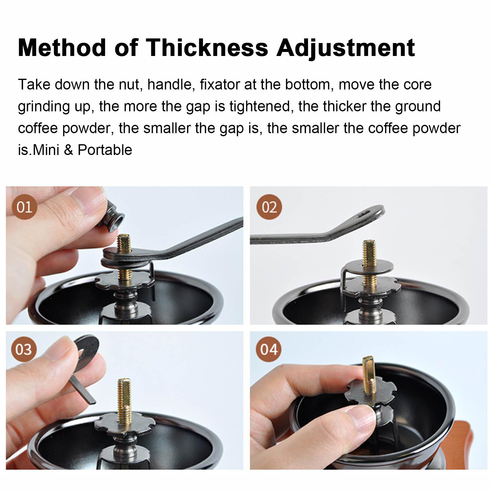 Máy xay cà phê bằng tay bằng thép không gỉ và gỗ