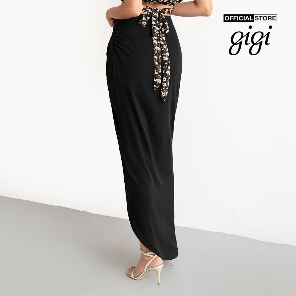 GIGI - Chân váy midi xếp nếp xẻ tà thời trang G3302S222512