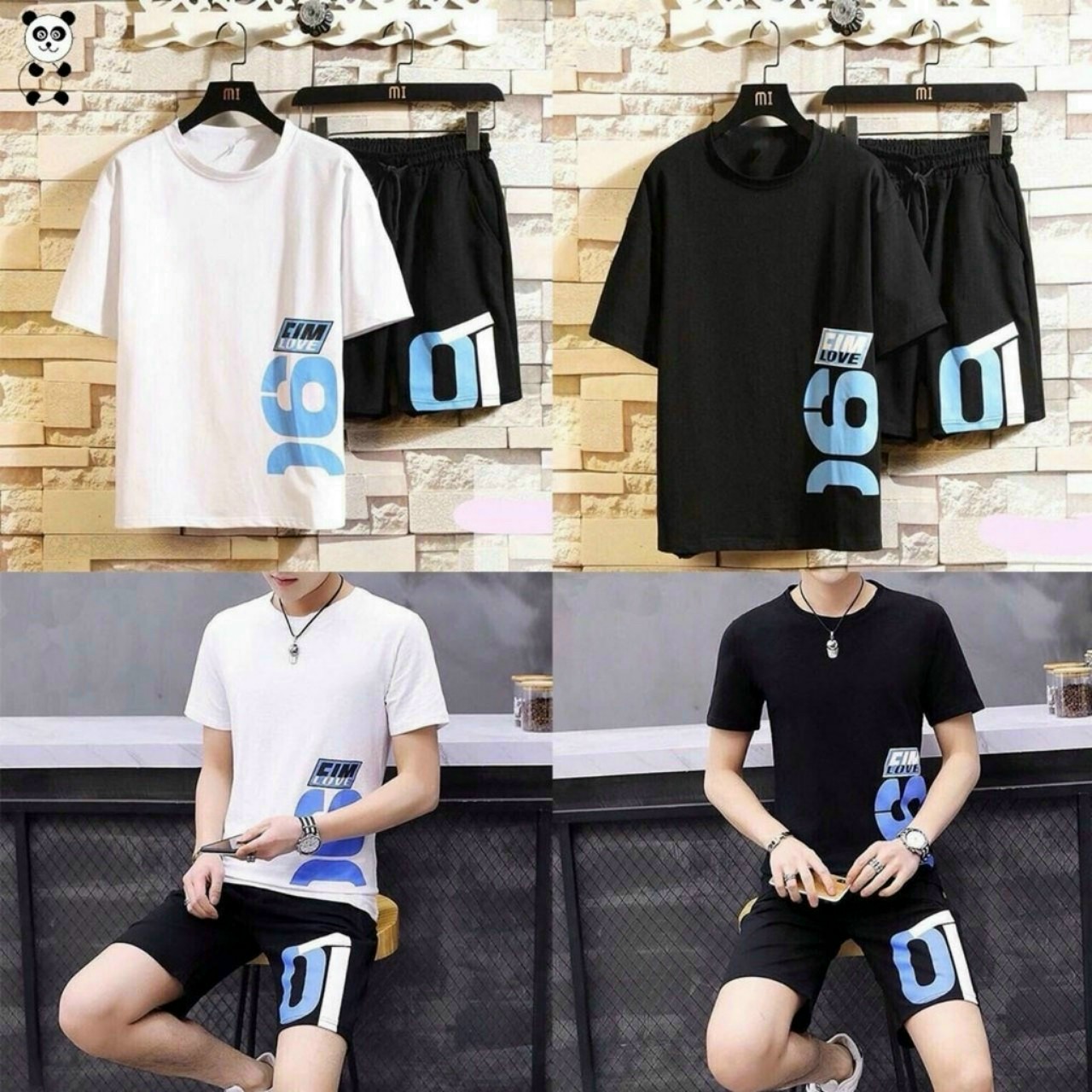 Set Đồ Bộ Mặc Nhà Nam Clothing MèoHOT RẺ ĐẸPĐồ Thể Thao Đá Bóng Áo thun Unisex Rộng Phối Quần Short Đùi In Chữ -Suit - HIỀN LINH SHOP SET ĐỒ BỘ NAM