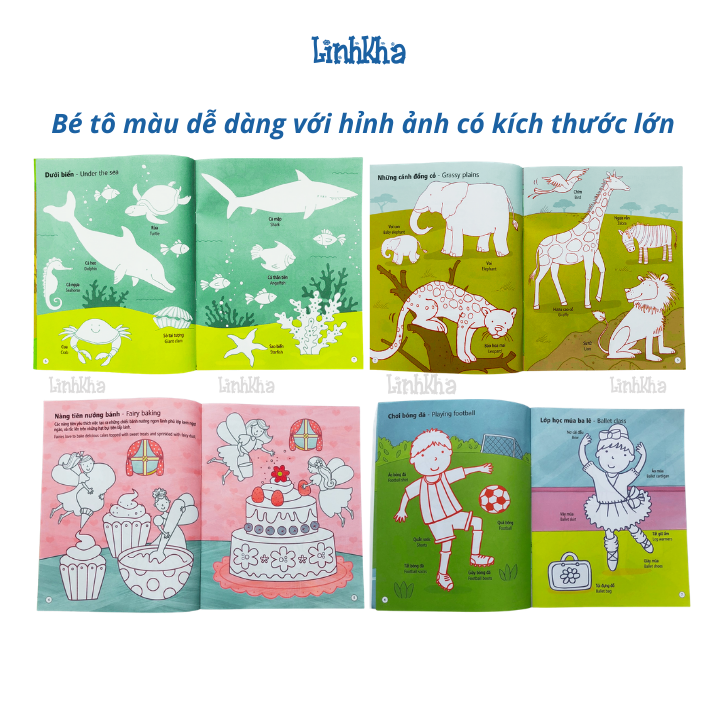 Sách Tô Màu Bóc Dán Cho Bé Vừa Vẽ Vừa Dán Sticker