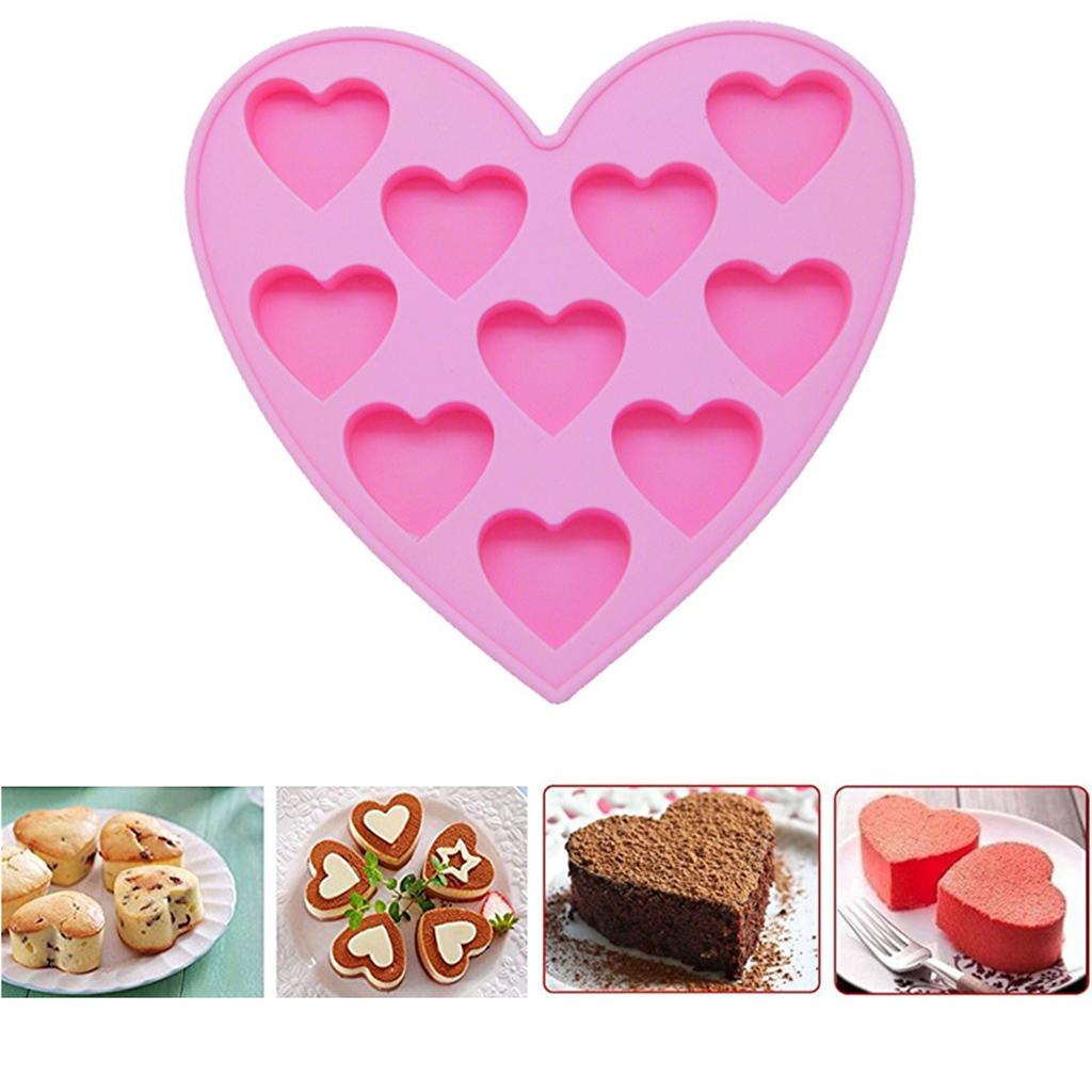 Star Heart Silicone Mould Mold Chocolate Candy Gummy Maker Ice Jelly Tray