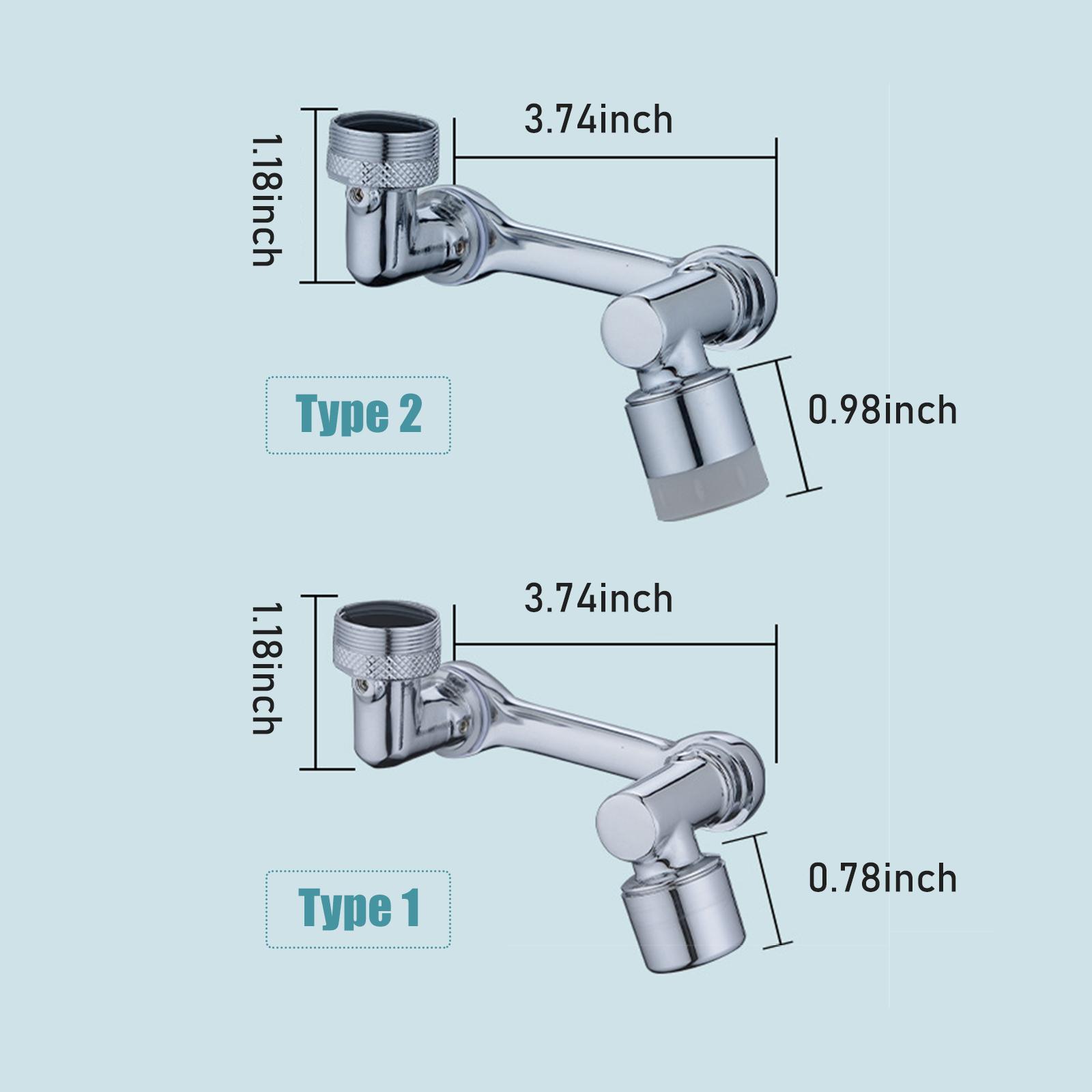 Bộ Vòi Nước Rửa Chén Mở Rộng Xoay 1080 ° Có Bộ Lọc Với 2 Chế Độ Phun Tiết Kiệm Nước