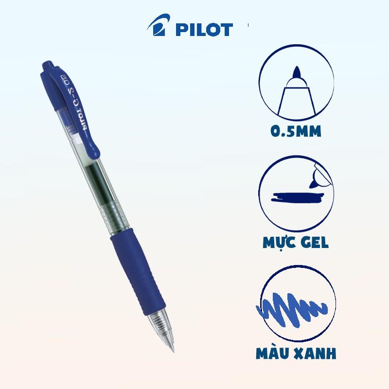 Bút gel Pilot G-2 mực đỏ, xanh, đen, tím BL-G2-5-R