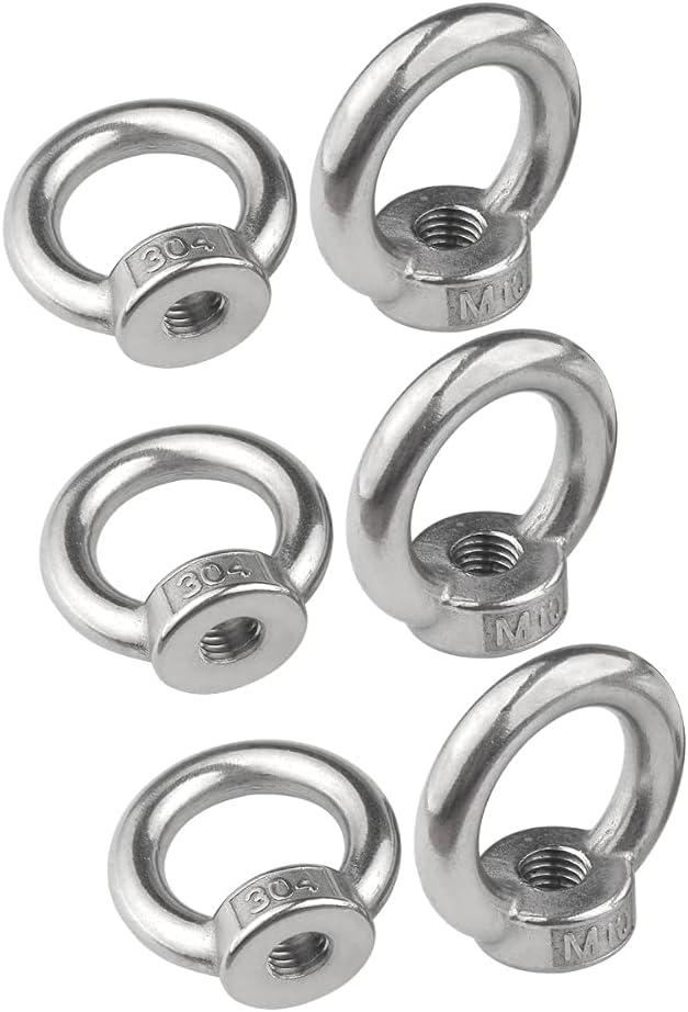 M10 Vòng Đai Ốc 6 Thép Không Gỉ 304 Ren Nâng Mắt Hạt Mắt Hạt Nâng Phụ Kiện