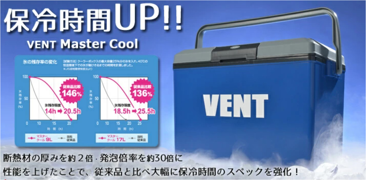 Thùng đá giữ nhiệt đa năng Vent Master Cool tặng kèm khay đá Yukipon Block 8 viên - nội địa Nhật Bản