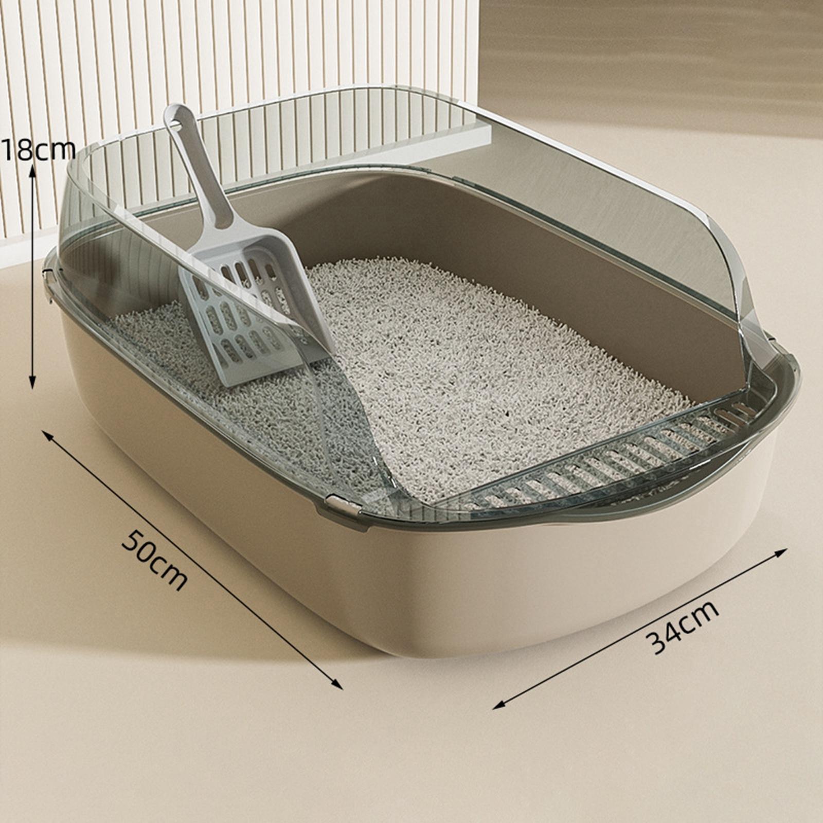 Open  Box Litter Pans Indoor Cats Splashproof Pet Litter Trays