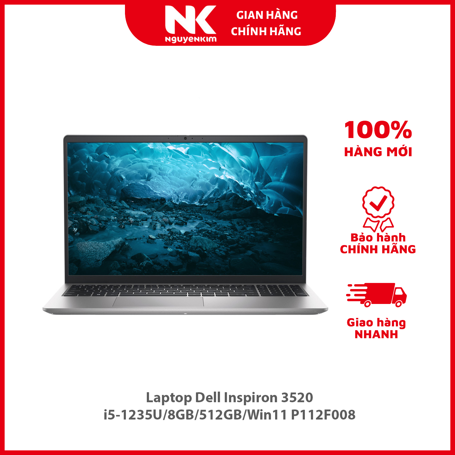 Laptop Dell Inspiron 3520 i5-1235U/8GB/512GB/Win11 P112F008 - Hàng chính hãng