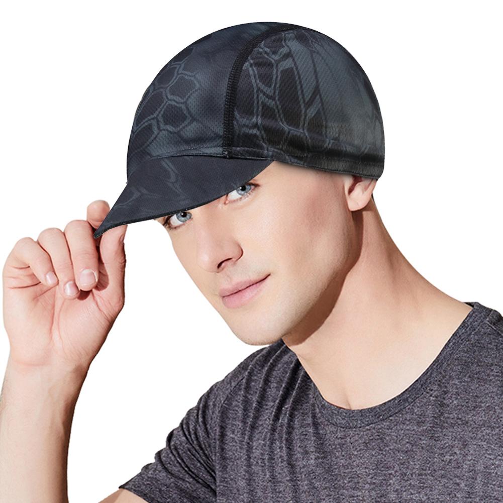 Mũ xe đạp thể thao ngoài trời thoáng khí polyester đi bộ đường dài chạy mũ nắng mũ làm mát nắp sọ thoáng khí Wicking Color: Black