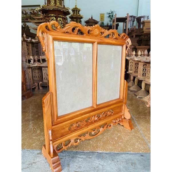 Khung ảnh thờ đôi gỗ hương 20x30cm