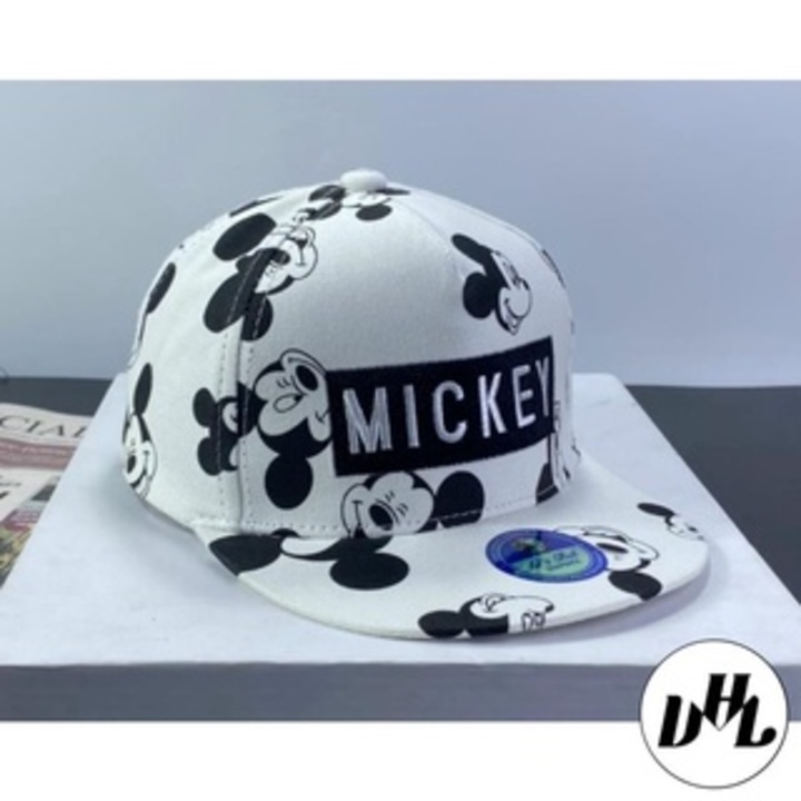 Mũ cho bé (5 đến 9 tuổi), nón trẻ em HIPHOP SNAPBACK MICKEY  vải Kaki xịn (Ảnh thật)