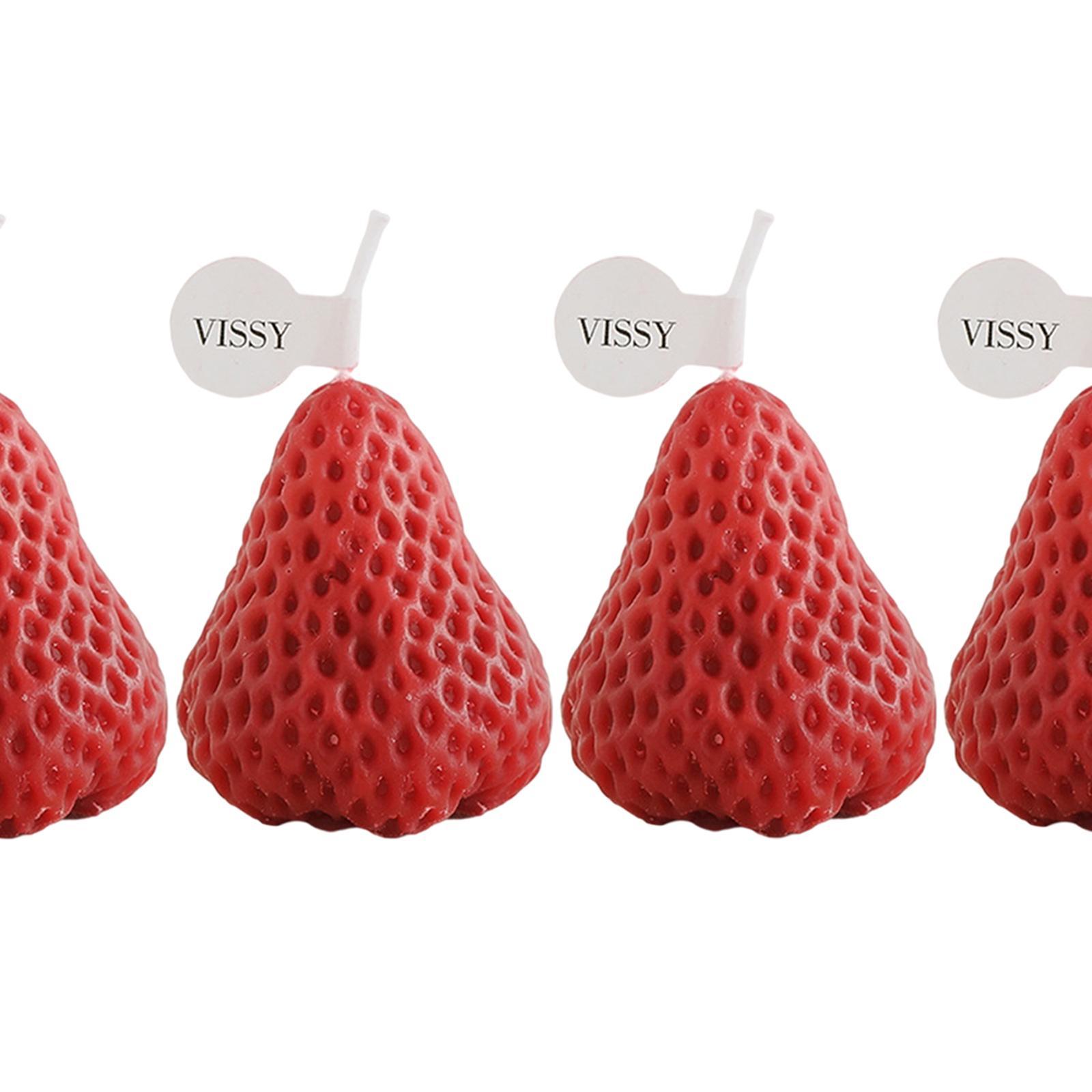 3-10pack Strawberry Candle Scented Candle Home Living Room Party Decor Photo