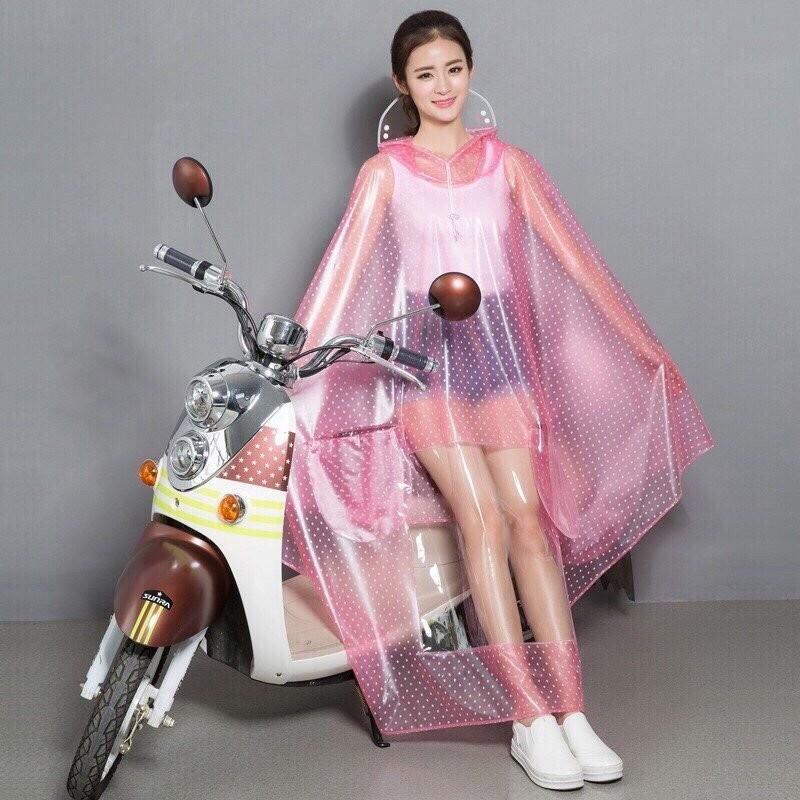 Áo mưa chấm bi người lớn
