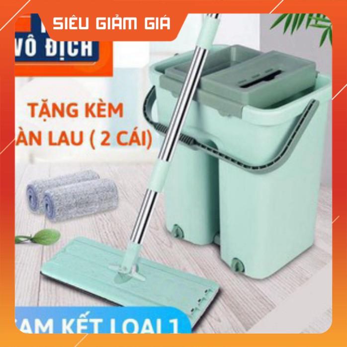 BỘ CHỔI LAU NHÀ THÔNG MINH THIẾT KẾ XOAY 360 ĐỘ SCRATCH ANET 4 IN 1 + 2 BÔNG LAU