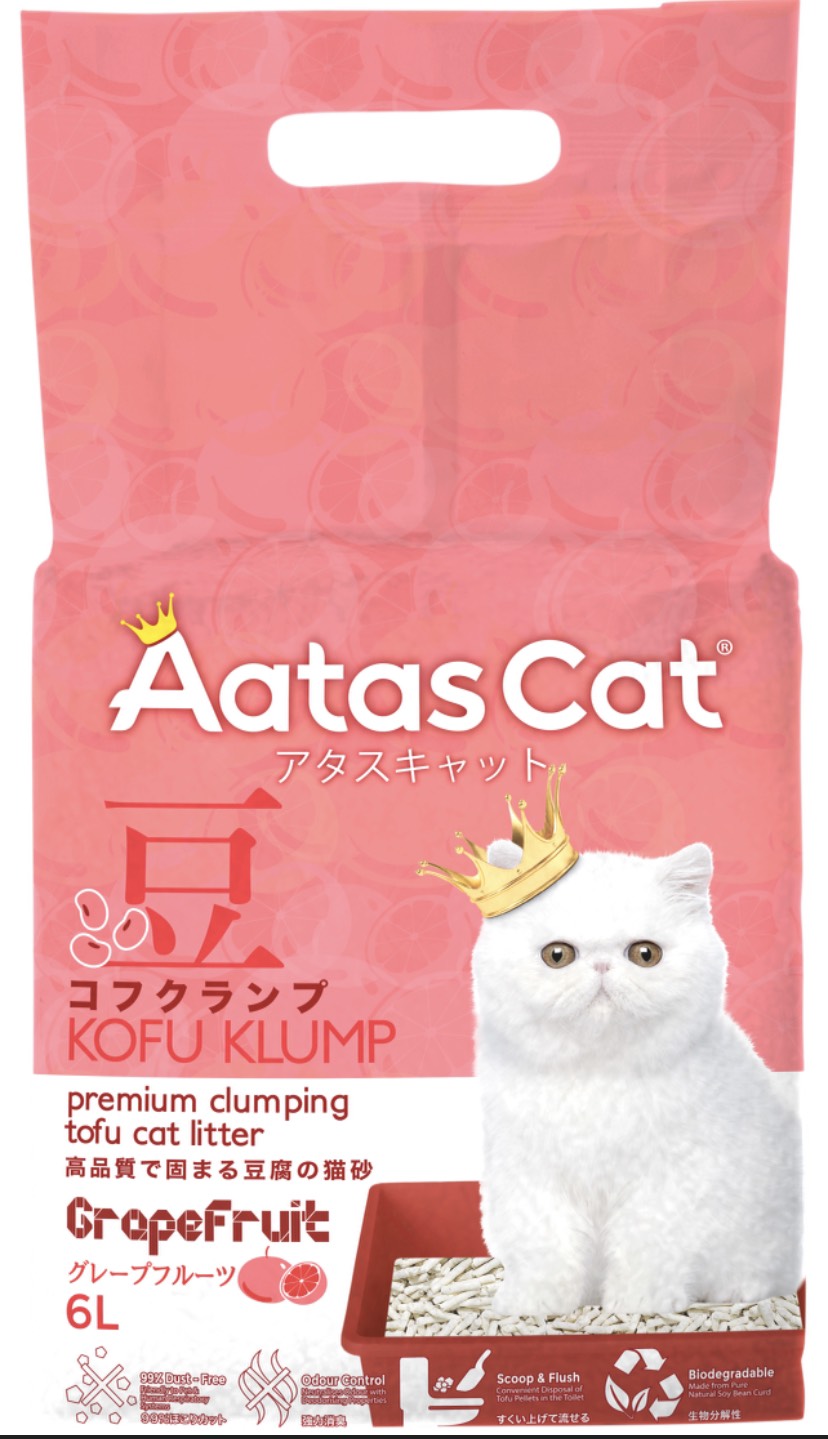 Cát vệ sinh cho mèo đậu nành Aatas Cat 6L có 8 mùi hương thơm dễ chịu không bụi siêu thâm hút dễ phân huỷ thân thiện với môi trường