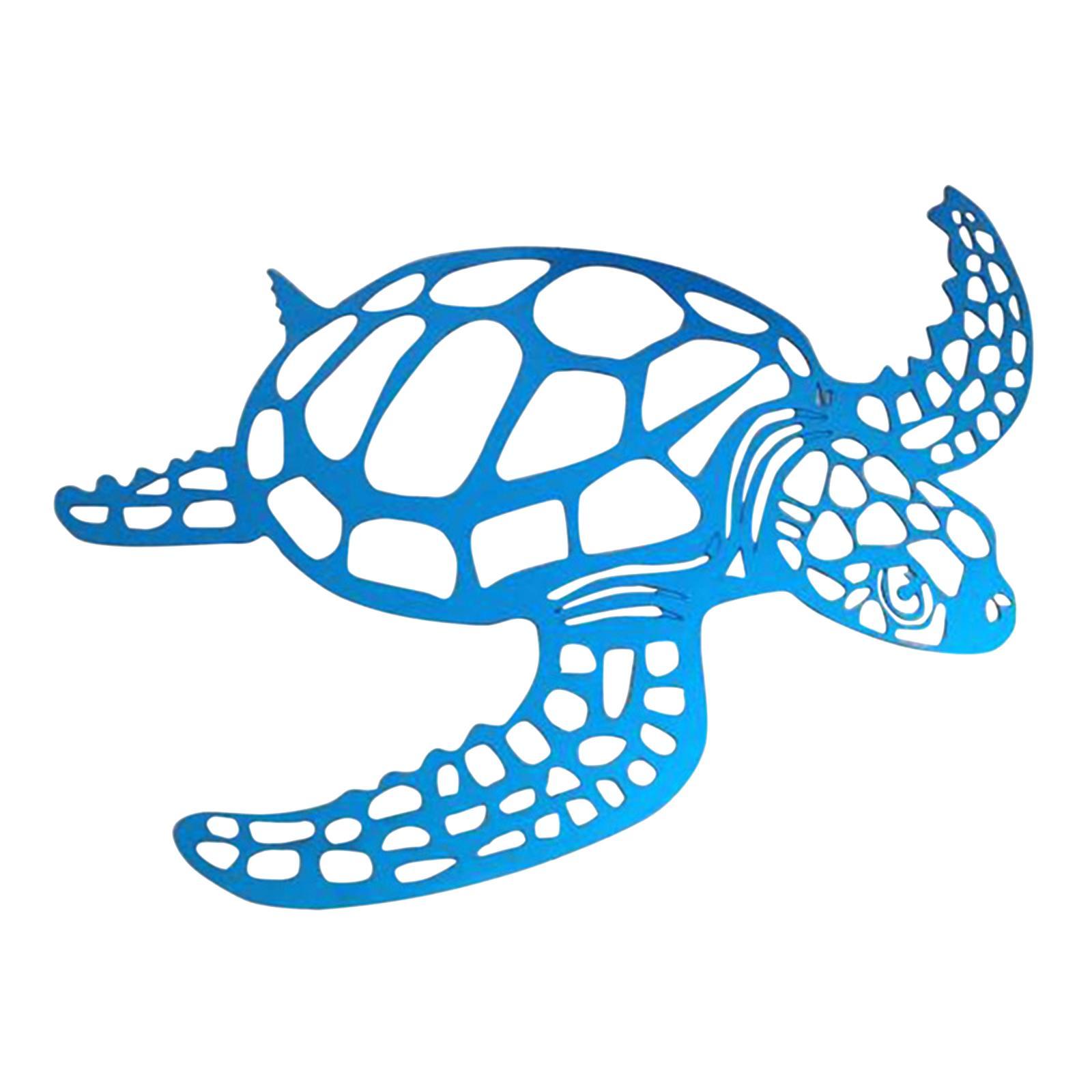 Sea Turtle Statue Gifts Iron Turtle Ornament for Garden TV Cabinet Fence