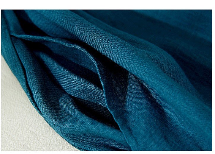 Đầm linen nữ tay ngắn cổ Đức nhẹ nhàng phù hợp cho các nàng đi làm hay đi chơi da215