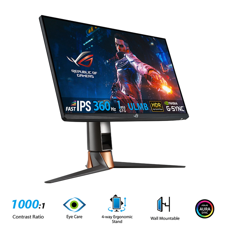 Màn Hình Gaming ASUS ROG Swift PG259QN 25″ 360Hz fast IPS 360Hz 1ms G-SYNC HDR - Hàng Chính Hãng