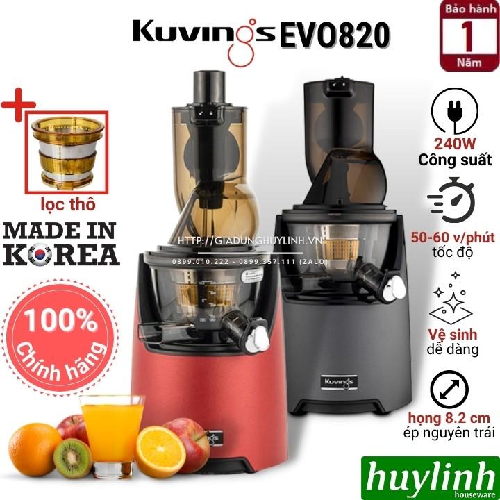 Máy ép chậm Kuvings EVO820 - Made in Hàn Quốc - Hàng Chính Hãng