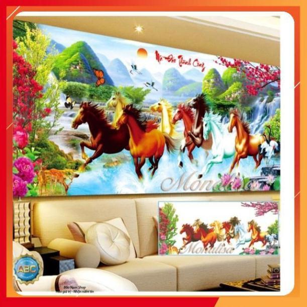 160x70cm tranh đính đá mã đáo thành công đẹp