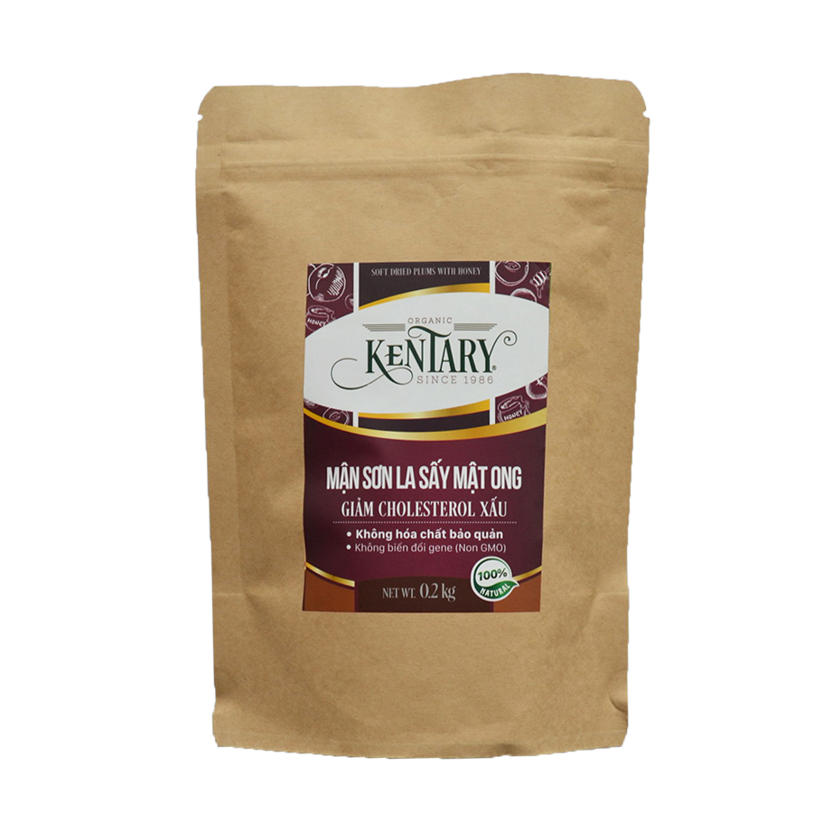 Mận Sơn La sấy mật ong Kentary 400gr, vị chua ngọt đậm đà - Bảo vệ hệ tiêu hóa, thanh lọc máu, chống ung thư - Trái cây sấy giảm cân, không GMO/Gluten/Chất bảo quản