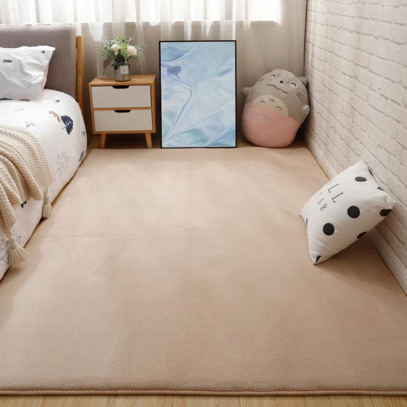 Thảm lót bàn trà / phòng khách / phòng ngủ / ghế sofa làm từ vải lông cừu san hô phong cách Châu Âu
