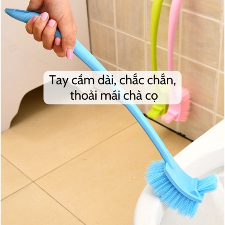 Chổi cọ nhà vệ sinh toilet 2 đầu siêu sạch, vệ sinh nhà tắm, bồn cầu dễ dàng tiện dụng, Cọ toilet 2 đầu